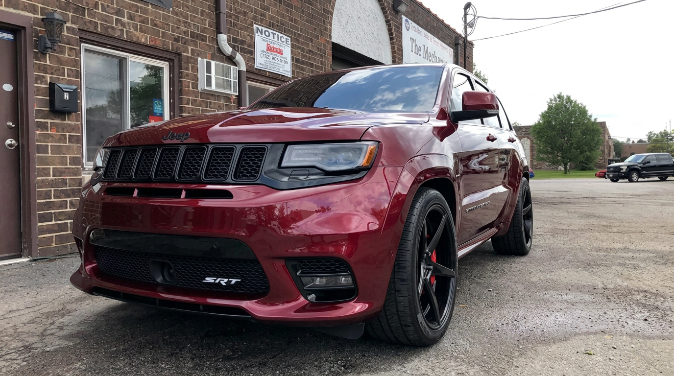 Detailer hand-polishing a glossy black car